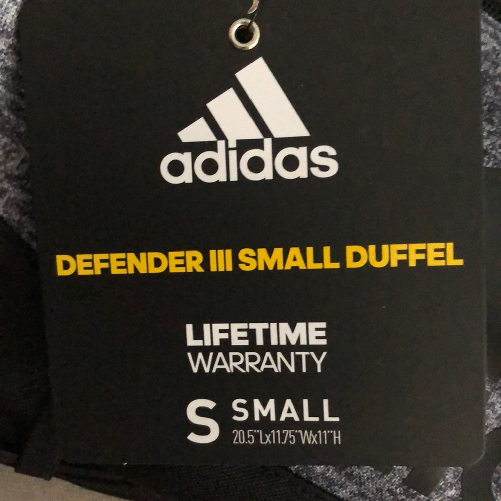 Adidas DEFENDER III Small Duffel Bag 5889 NWT - Picture 5 of 5